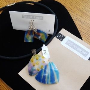Handcrafted necklace and earrings